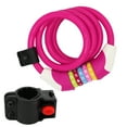 thumbnail image 3 of EeaseCA 1PC High Security 5 Digit Combination Steel Wire Bike Motorbike Code Lock Anti-Theft Cable Lock Spiral Lock (Pink, Digit Area Random Color), 3 of 7