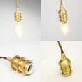 thumbnail image 2 of KAYYELAMP Vintage 9.8ft Length Gold Twisted Cord Plug-in Pendant Lighting E12 Mini Brass Base Art Deco for Store Kitchen Corner Loft(No Bulb), 2 of 5