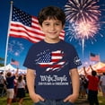thumbnail image 2 of WAYUTE Patriotic Boys Graphic Tee for Independence Day Celebration Kids Round Neck T Shirt Lightweight Casual School, 2 of 4