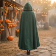 The Cloak Rome Renaissance Hooded Cloak Medieval Cape Halloween Costume, Gold Trim ...
