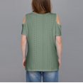 thumbnail image 4 of bnaln Summer Tops for Women Sale Sexy Cold Shoulder T-Shirts 2025 Trendy Eyelet Hollow Out V Neck Short Sleeve Tunic Shirts Loose Casual Flowy Blouse Plus Size Tees Y2K Going Out Tops, 4 of 7