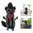 thumbnail image 2 of Raccoon Figurine Funny Lifelike Decorative Wild Animal Statue Ornament For Desk Bookshelf Mantelpiece, Realistic Molded Textures And Painted, Sturdy Construction, 2 of 9