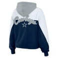 thumbnail image 3 of Women's WEAR by Erin Andrews Navy Dallas Cowboys Plus Size Color Block Full-Zip Hoodie, 3 of 5