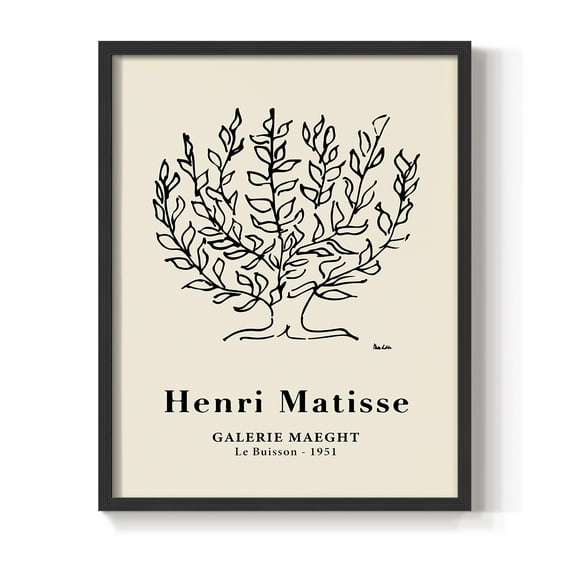 Matisse CXLVIII Framed Print in Black Solid Wood 8 x 10 Framed Print