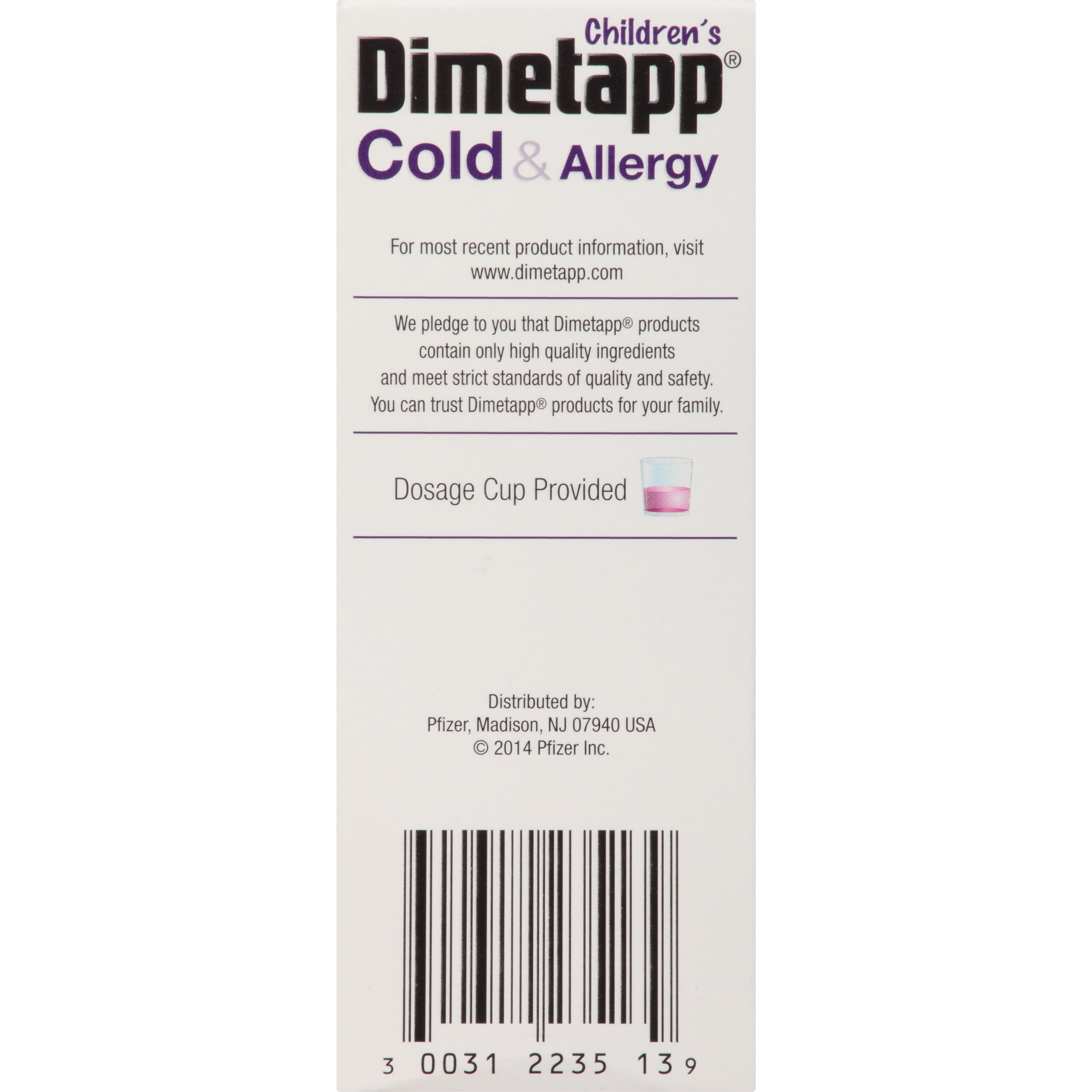 Dimetapp For Infants Dosage Chart