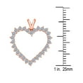 thumbnail image 6 of MauliJewels 2 Carat Lab Created Diamond Heart Pendant Necklace for Women in 10K Rose, White & Yellow Gold with 18 Inch Silver Chain, 4-Prong Setting, 6 of 7