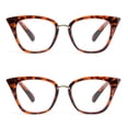 thumbnail image 2 of EYE ZOOM 2 Pack Ladies Cat Eye Reading Glasses for Women, Tortoise Brown +2.50, 2 of 5