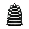 thumbnail image 3 of Balery Black And White Stripes Vintage Canvas Backpack for Men and Women - Large Capacity, Durable Travel Laptop Bag for School, Work, Hiking, and Outdoor Activities, 3 of 7