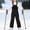 Black, variant on BXJX Girls Snow Bibs, Skiing Warm Water Resistant Windproof Fleece Lined Winter Pants with Adjustable Strap Blue Size 8 T
