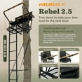 thumbnail image 2 of Muddy The Rebel 2.5, 17' Hunting Ladderstand, 2 Person Climbing Tree Stand, 2 of 7
