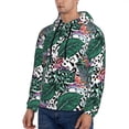thumbnail image 3 of Sikiie Tropical Leaves Men's Hoodie, Essentials Hoodie, Sweatshirt, Pullover Hooded Sweatshirt for Men-4X-Large, 3 of 7