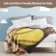 thumbnail image 3 of Softball Blanket Softball Gift for Teens, Flannel Soft Warm Plush Sport Throw Blanket for Girls Boys Kids Teen Softball Lovers All Season Couch Sofa Bed Living Room Home Decor(30"x40"), 3 of 7