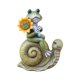 thumbnail image 2 of Estatua de rana para jardín, figura de rana, accesorio para exteriores, coleccionable, decoración, resina verde oliva, 2 of 7