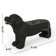 thumbnail image 3 of Noble House Canyon Outdoor Durable Cast Stone Bench - Matte Black, 3 of 11
