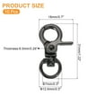 thumbnail image 2 of Uxcell 10 Pack Swivel Lanyard Snap Hook, Zinc Alloy Trigger Snap Hooks, Light Black, 2 of 6