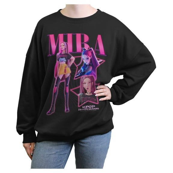 Juniors KPop Demon Hunters Mira Stars Logo Sweatshirt