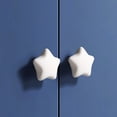 thumbnail image 6 of HDJNal 6Pcs Ceramic Knobs for Kids - Blue Cabinet Door Knobs, Decorative Cartoon Moon Cupboard Pull Handles with Screws for Children's Room Bedroom Furniture Closet Drawer, 6 of 6