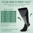 thumbnail image 4 of Big and Tall Plus Size Compression Socks for Women Men Wide Calf 15-30mmhg Extra Large Knee High Support for Sports Nurses Circulation 2XL-7XL, 4 of 9