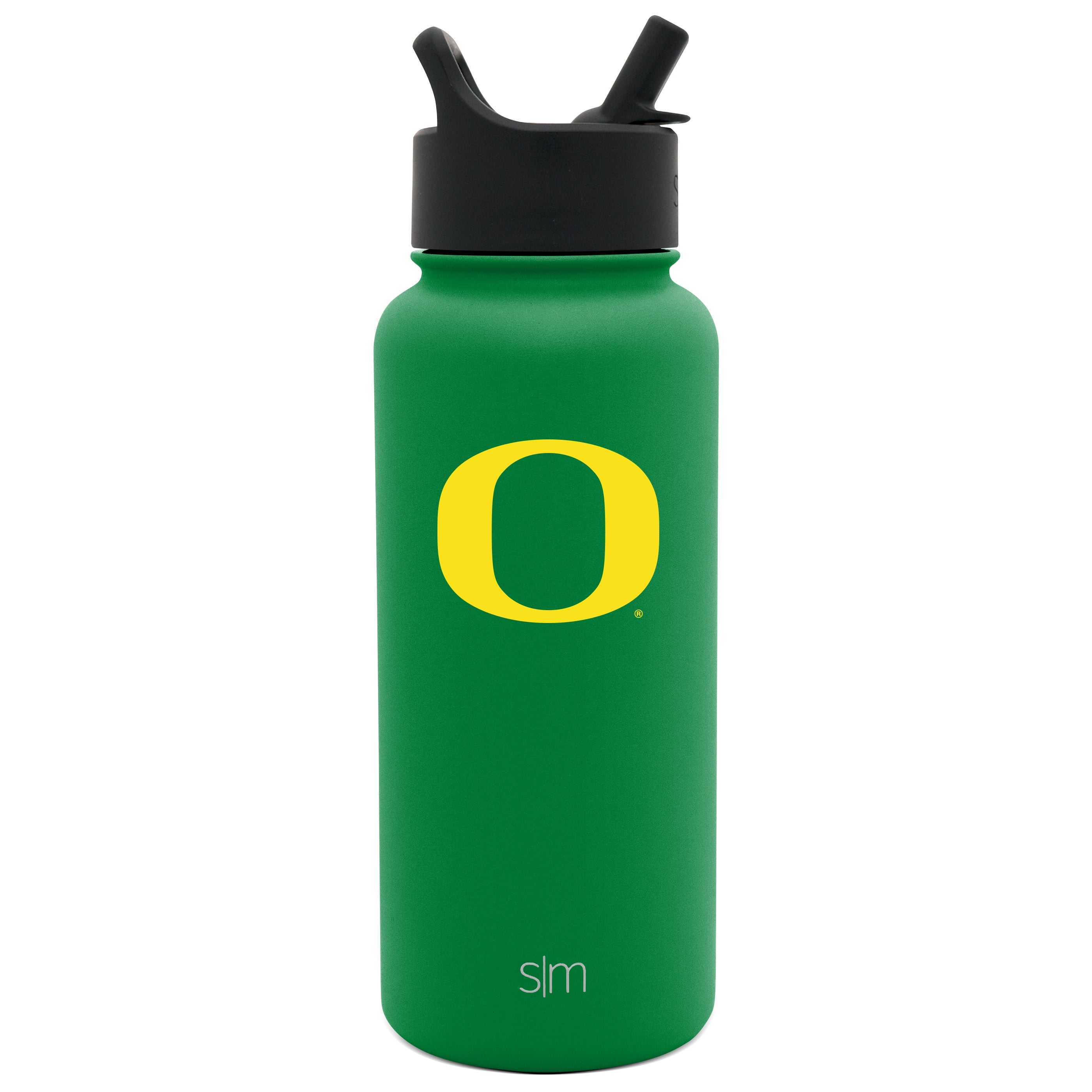 NCAA Oregon Ducks Doublewall Insulated Laser Engraved Stainless Steel Bottle 64-Ounce 