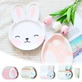 thumbnail image 7 of SLYNSHome - 8 Pcs - Easter Paper Plates Disposable Rabbit Dish Plates Decoration - 9.8 inch - Cute Bunny Plates Tableware for Home Easter Parties Wedding Decor (Green), 7 of 7