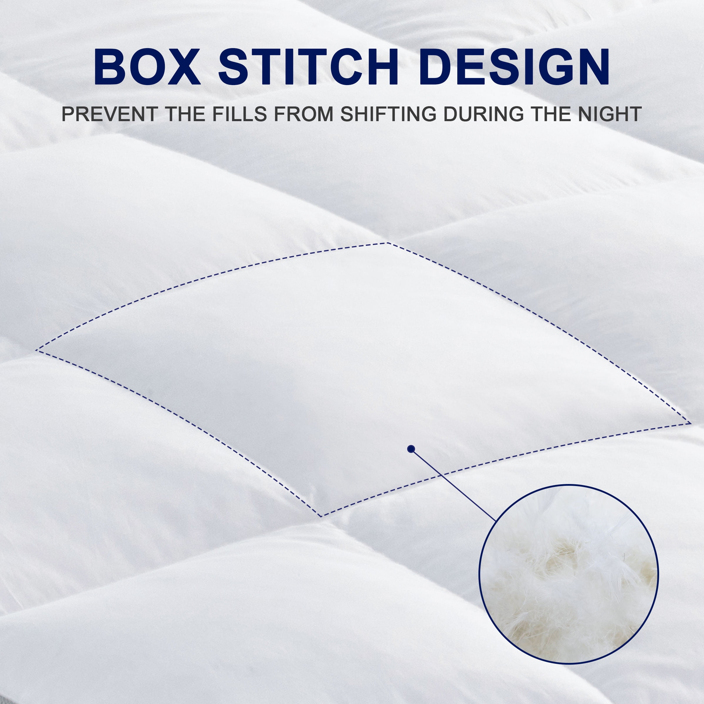 Subrtex Feather Bed Mattress Topper 2 inch Down Alternative Pad, Queen