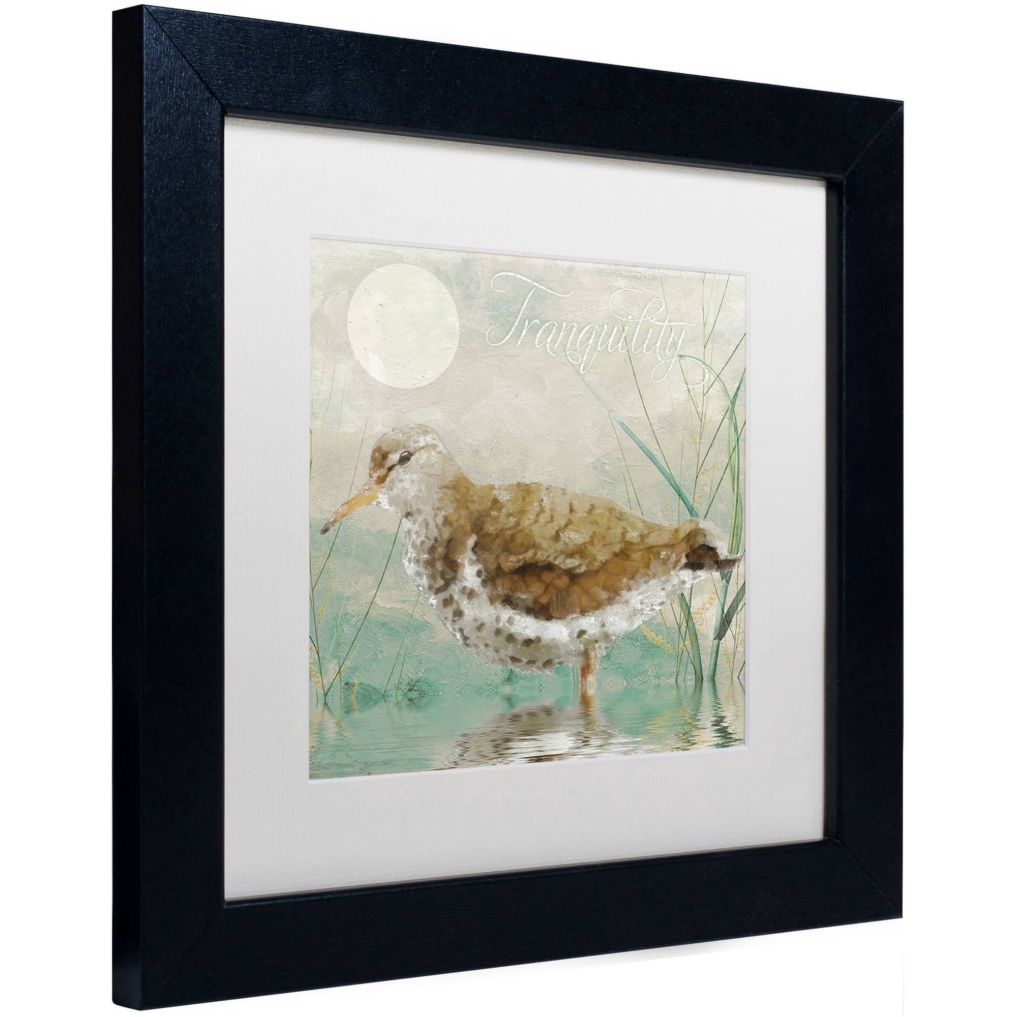 Trademark Fine Art "Sand Piper II" Canvas Art by Color Bakery White Matte, Black Frame