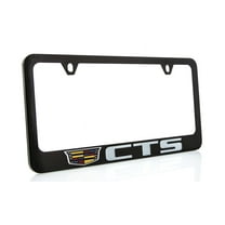Cadillac CTS Zinc License Plate Frame with Glossy Black Finish (2 hole)