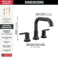 thumbnail image 6 of Delta T2754-PN Trinsic Deck Mounted Roman Tub Filler - Nickel, 6 of 7
