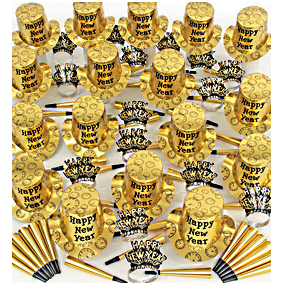 Gold Midnight Party Kit for 100
