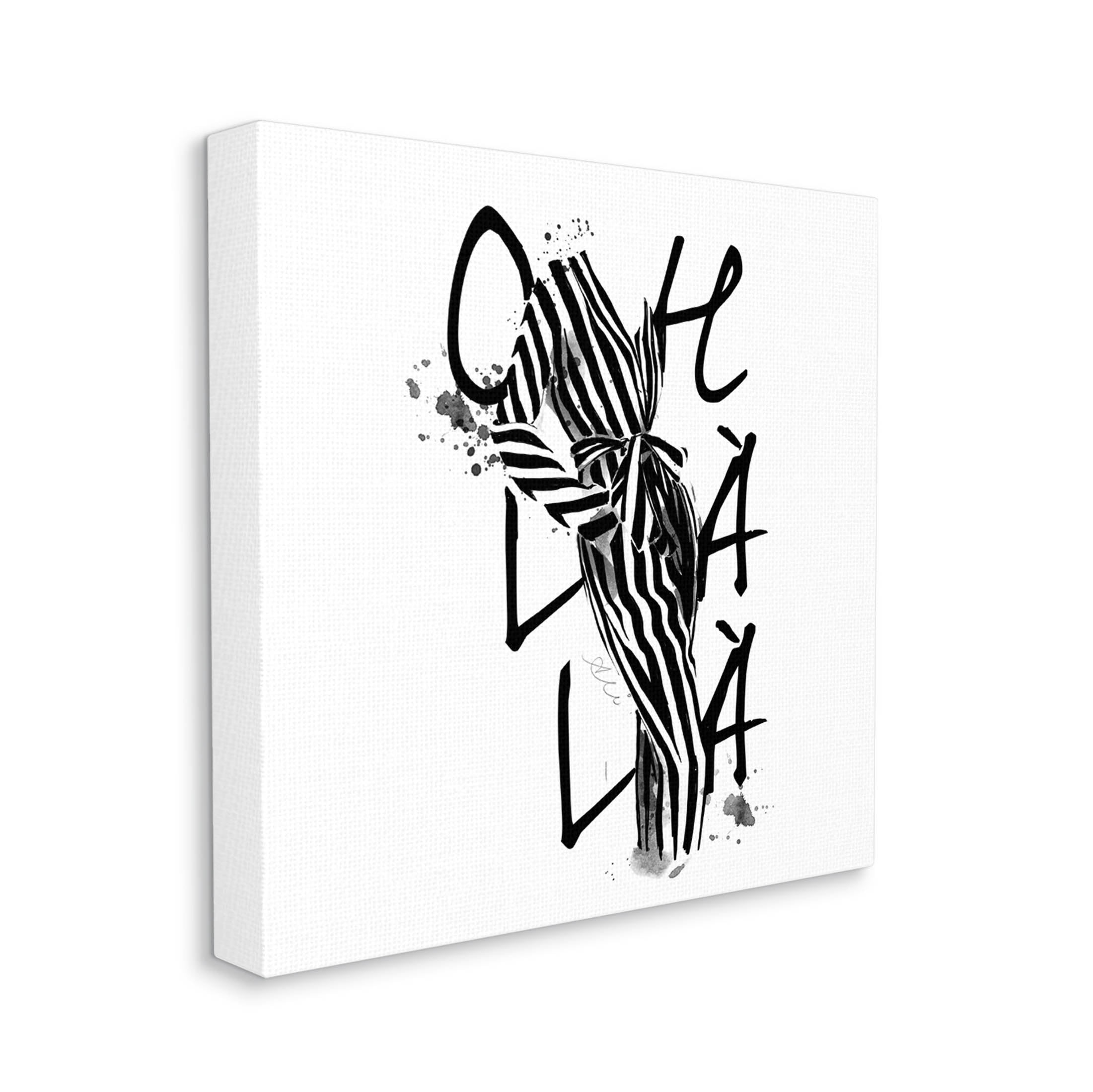 Stupell Industries Modern Glam Ooh La La Graphic Art Gallery Wrapped Canvas Print Wall Art, Design by Alison Petrie