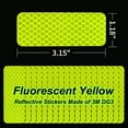 thumbnail image 7 of Reflective Stickers Made of 3M DG3, Super Reflective, Safety Reflective Tape for Car Trailer Truck Bike Motorcycle, 10 Sheets Fluorescent Yellow Green Outdoor Waterproof 8cm X 3cm, 7 of 7