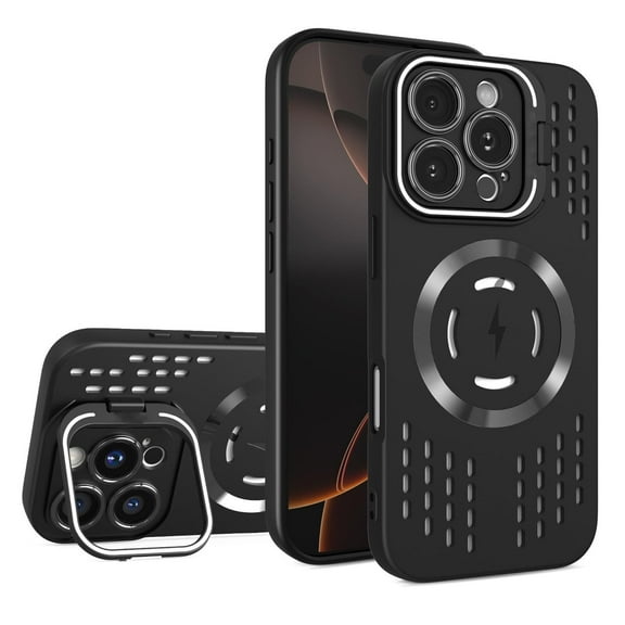 Case For IPhone 16 Pro Max/16 Pro/16 Plus/16, Camera Protection Case With Kickstand Heat Dissipation Cover Magnetic Phone Case