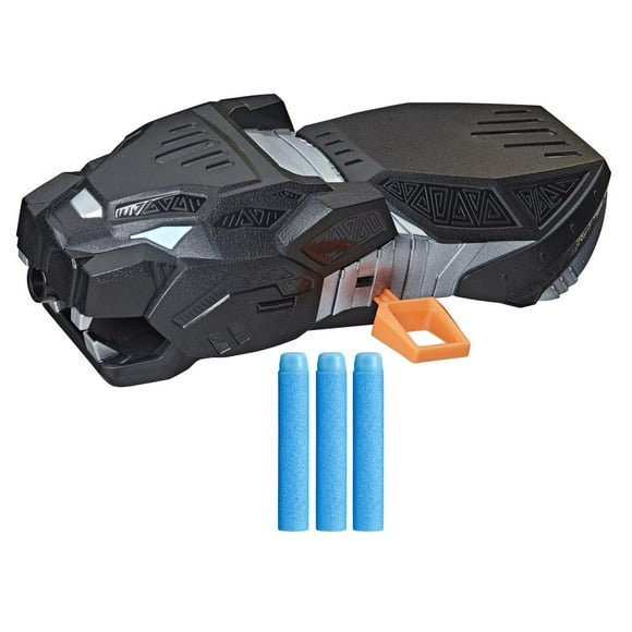 Marvel Black Panther Vibranium Strike Nerf Gauntlet with 3 Nerf Darts, Role Play Super Hero Toys for Kids Ages 5 and Up