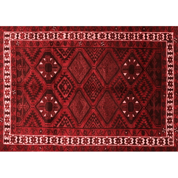 Ahgly Company Indoor Rectangle Persian Red Traditional Area Rugs, 2' x 5'