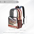 thumbnail image 7 of ZIATUBLES Clear Backpack 17 Inch, Heavy Duty Fabric & PVC Sports Transparent Bookbag for Boys Girls, USA 250th Vintage Print See Through Backpack for School, Work & Security, 7 of 7