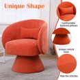 thumbnail image 4 of EBQOSK Swivel Accent Chair Armchair, Round Barrel Chair in Fabric for Living Room Bedroom Orange, 4 of 7
