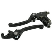 Mgaxyff Folding Clutch + Brake Lever Handle Pit Dirt Bike Parts , Brake Clutch Handlebar, Folding Brake Clutch Levers