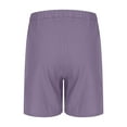 thumbnail image 6 of Jinhomg Kids Girls Casual Shorts Baggy Drawstring Waist Wide Leg Shorts Lightweight Solid Summer Short Pants with Pockets Comfy Daily Wear Purple 11 Years, 6 of 9