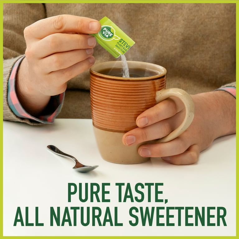 Pure Via Stevia Zero Calorie Sweetener, 800 Packets - Whole And Natural