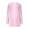 thumbnail image 5 of jtjvou Cardigan Sweaters for Women Trendy 2025 Long Sleeve V Neck Open Front Duster Cardigans Lightweight Fall Comfy Pink XXL, 5 of 6