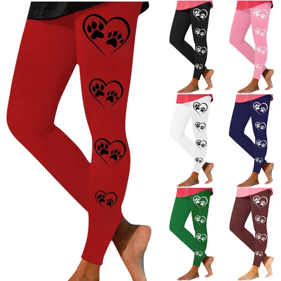 CLOISE Yoga Leggings Plus Size for Women Full Length Tights Stretchy Skinny Pants Print Seamless High Waist Workout Bottoms