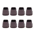 thumbnail image 2 of Table Legs , Brown TPE Pretty Design Square 8pcs Chair Leg Cover With Felt Pad For Office M, 2 of 8