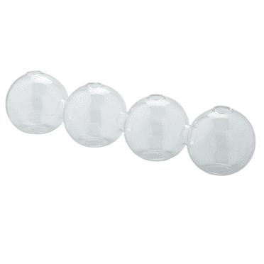 CC Home Furnishings 3" Clear Solid Hand Blown Glass Candle Holder