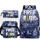 thumbnail image 1 of 3 Pcs/Set Free Fire Garena Backpack for School Teenagers Girls Unisex Galaxy Cartoon Bookbag Large Capacity Anime Canvas Mochila, 1 of 4