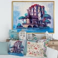 thumbnail image 2 of Designart 'Ancient City Skypscrapers By The Bridge' Traditional Framed Canvas Wall Art Print, 2 of 5