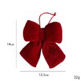 thumbnail image 3 of 1 lazo grande de Navidad para decoración, lazo de terciopelo rojo para corona navideña, adornos colgantes para árbol de Navidad, lazo para el hogar, Navidad, 3 of 5