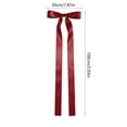 thumbnail image 3 of Extra Long Ribbon Hair Clip with Large Bow - Fabric Hair Accessory, Back-of-Head Style for Versatile Everyday Styling, Durable Clip, 3 of 6