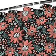 thumbnail image 3 of Waterproof Red Flower Shower Curtain 72x72 Inch Boho Style Polyester Unique Shower Curtain for Bathroom Hotel Home Decor with 12 Plastic Hooks, 3 of 5