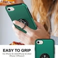 thumbnail image 2 of for iPhone SE 2022/2020, iPhone 7 Case, iPhone 8 Case, Heavy Duty Defender Protective Phone Cases with Ring Holder Stand Magnetic Kickstand, Hard Shell Shockproof Military Bumper Cover, Green, 2 of 13