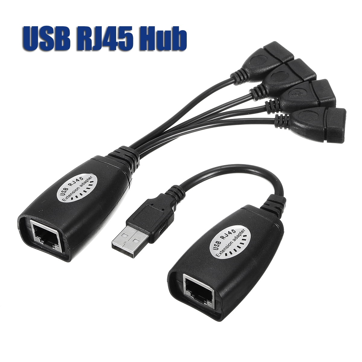 150Ft USB Extension Adapter, 4 USB Female 1 USB Male to RJ45 Female Cat5 Cat5e Cat6 Cable